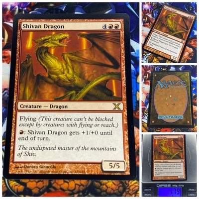 MTG Shivan Dragon     Nm Magic the Gathering Core X Tenth Edition 2007 OG