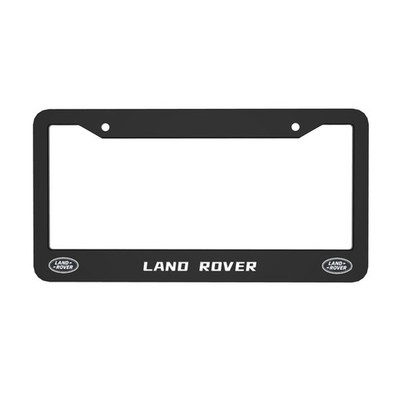 Land Rover 2 Pack 2 Holes Solid Aluminum License Plate Frame Holder Black