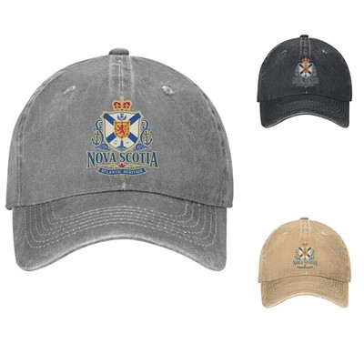Heraldic Shield Baseball Cap Maritime Crest Adjustable Dad Hat