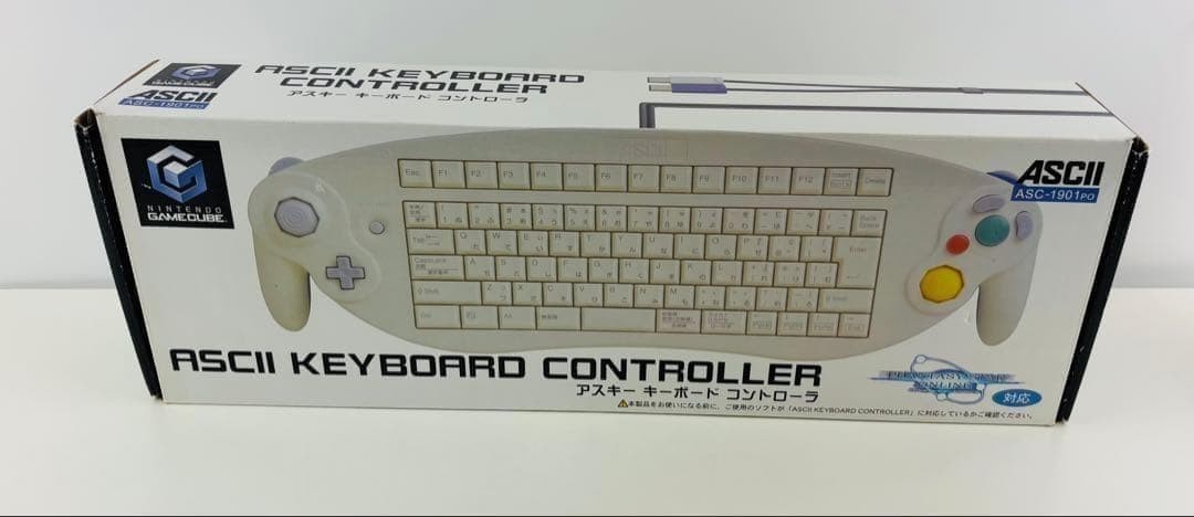 【未使用】ゲームキューブ用アスキーキーボードコントローラー、ASC-1901PO ASCII GameCube Keyboard Controller ASC-1901PO New Open Box From