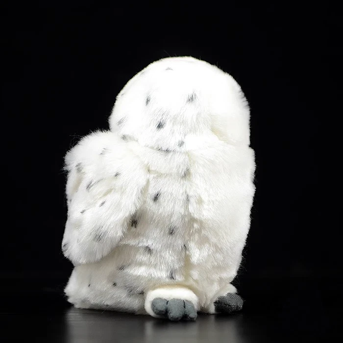 9.5-Inch Simulation Little Snowy Owl Doll Cute White Owl Doll Plush Toy Gift - Image 4 of 4