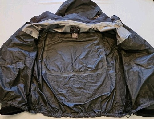 Simms Gore-tex Wading Jacket XXL Gunmetal Gray Hooded Zip - Picture 5 of 8