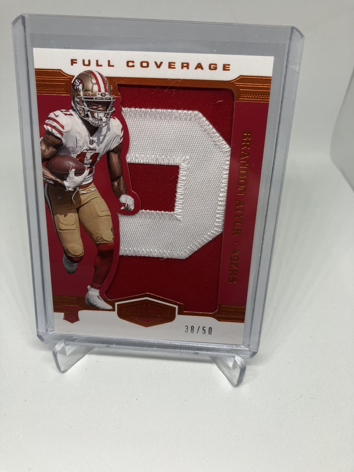 Brandon Aiyuk Panini Plates & Patches Full Coverage Memorabilia #17 Base