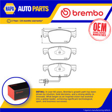 Brake Pads Set fits AUDI A4 B9 2.0D Front 2015 on Brembo 8W0698151AA L8WD698151