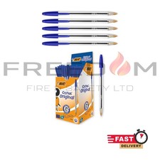 Bic Pens Cristal Biro Medium Ball Point Pen 1.0mm, Black Blue Red, 1 5 10 25 500