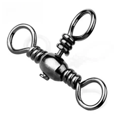 NEW 3-Way Swivels 50~100Pcs Fishing Swivels Catfish Tackle Stainless Steal Brass