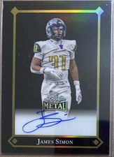 James Simon 2025 Leaf Metal -92 Leaf Retro #92L-JS1 Black Auto /5