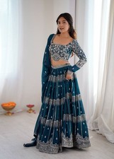 Attractive Designer Faux Georgette Lehenga Choli With Dupatta For Wedding