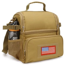 2 Compartment Lunch Bag for Men Adult, Tactical Lunch Box Leakproof Insulated...