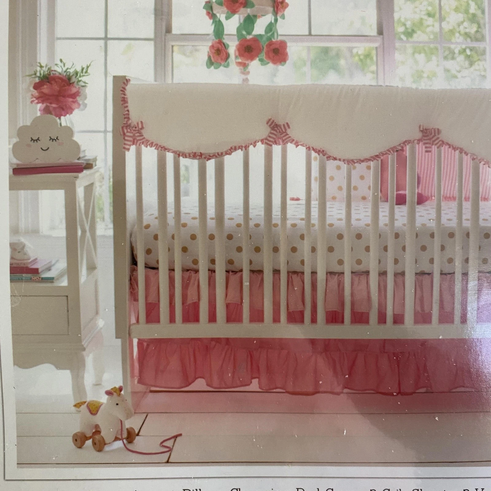 My Baby Sam Boho Baby Crib Collection 8 Piece Bedding Set Gold Polka Dot Pink
Opens in a new window