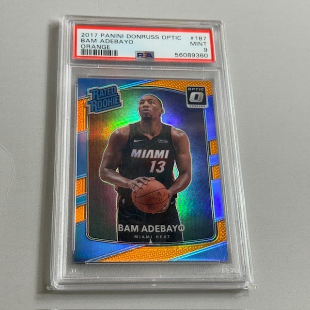Bam Adebayo Rookie RC 2017 Optic Orange /199 PSA 9 Mint Heat Donruss #187 sp HOF