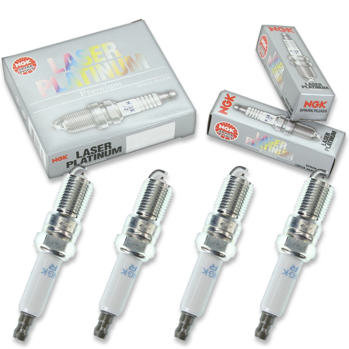 4 pcs NGK Laser Platinum Spark Plugs for 1978-1979 Ford Fiesta 1.6L L4 - fu