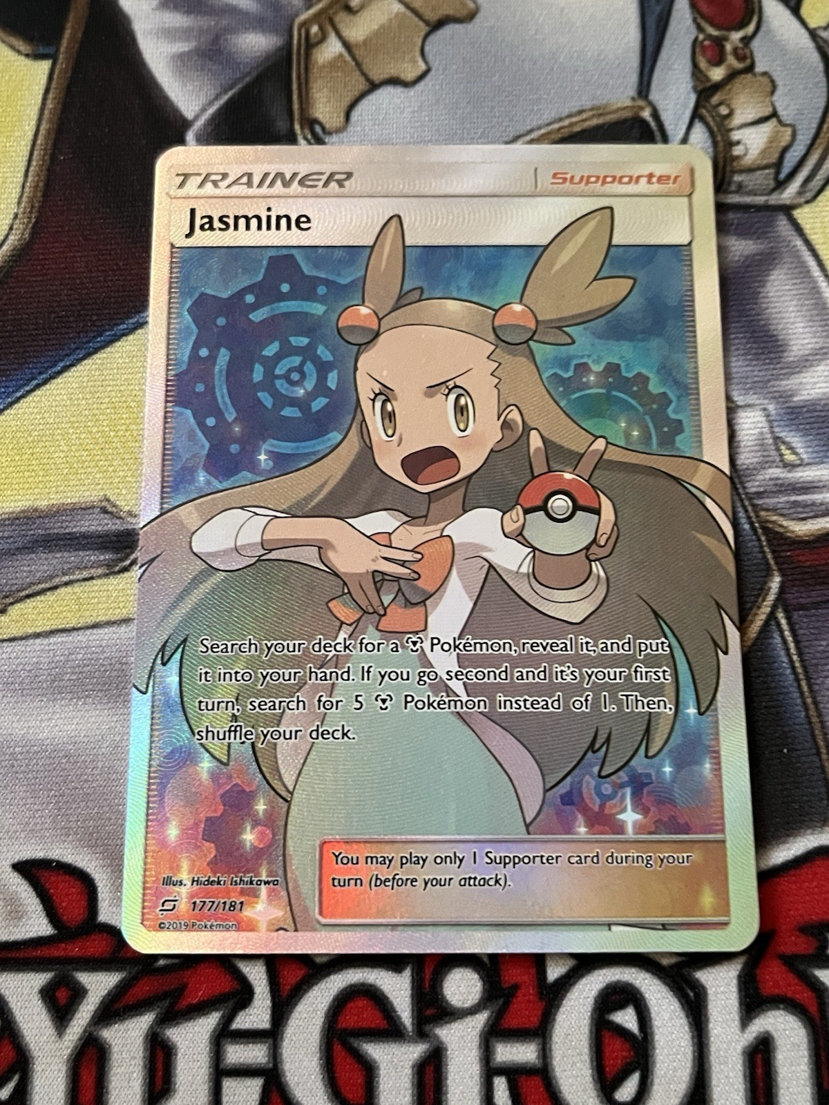 Pokemon Jasmine Team Up 177/181 Full Art Trainer Ultra Rare Holo LP