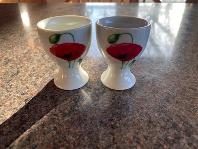 2 Eierbecher Dunelm Mohn Design - Keramik - mikrowellen-/ofengeeignet