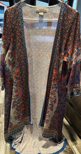 Flying Tomato Women's S Multicolor Floral Polyester Kimono Jacket IJ9642