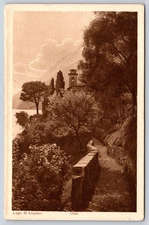 Lugano and Lake Lugano Scenic View Switzerland Vintage Postcard