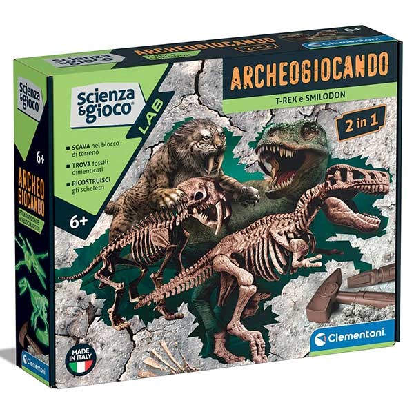CLEMENTONI Scienza & Gioco - Archeogiocando T-rex & Triceratopo - Immagine 4