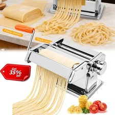 Pasta Machine Roller 9 Settings PASTA MAKER Spaghetti Lasagne Cutter Kitchen DIY