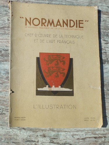 NORMANDIE (French) RARE 1935 L'ILLUSTRATION SUPERB SOUVENIR GUIDE