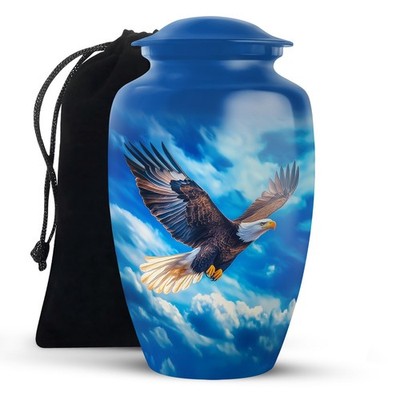 Free Eagle Large Urns for Ashes Adult Dad, Funeral Urn (10 Inch)