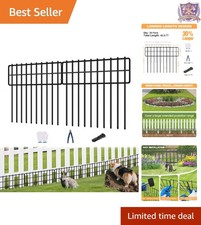 Garden Fence Metal 42.5ft Long 13in High No Dig Animal Barrier for Yard Patio