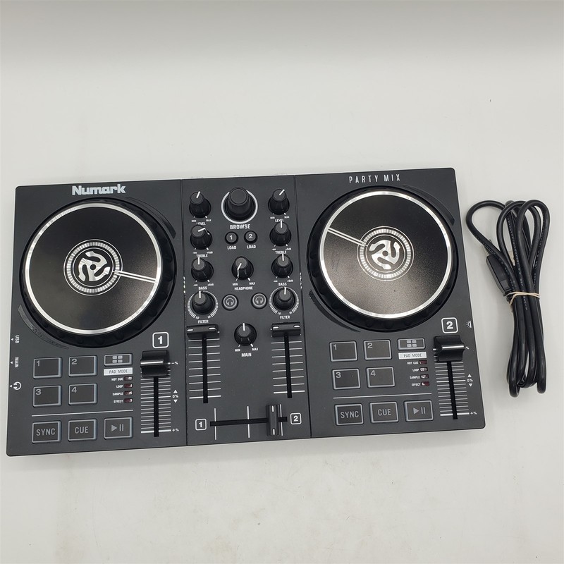 Numark Party Mix II - DJ Controller with Party Lights DJ Set w/ 2 Decks DJ Mixer