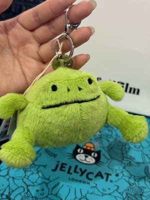 Cute Green Frog Plush Jellycat Mini Ricky Rain Frog Bag Charm Keychain Gift