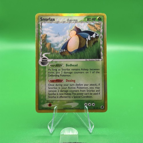 Pokemon Snorlax (Delta Species) Holo Rare Dragon Frontiers 10/101 MP no Stamp