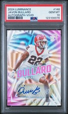 2024 Panini Luminance Javon Bullard #148 AUTO Vivid #6/10 PSA 10 Packers GEORGIA