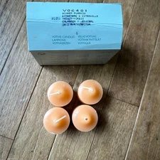 Partylite V05401 Ginger Pumpkin Scented Votive Candles - 4 Candles - flaw
