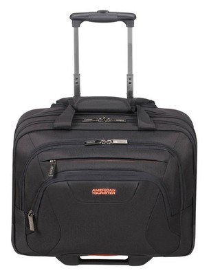 At Work Rolling Tote 15.6' Black/Orange