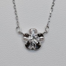 Pt Jewelry Maki Diamond 0.20ct Plum Claw Plum Necklace Plum Clasp Platinum