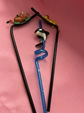 The Lion King Timon and Pumbaa Sipper Sea World Straws Collectible