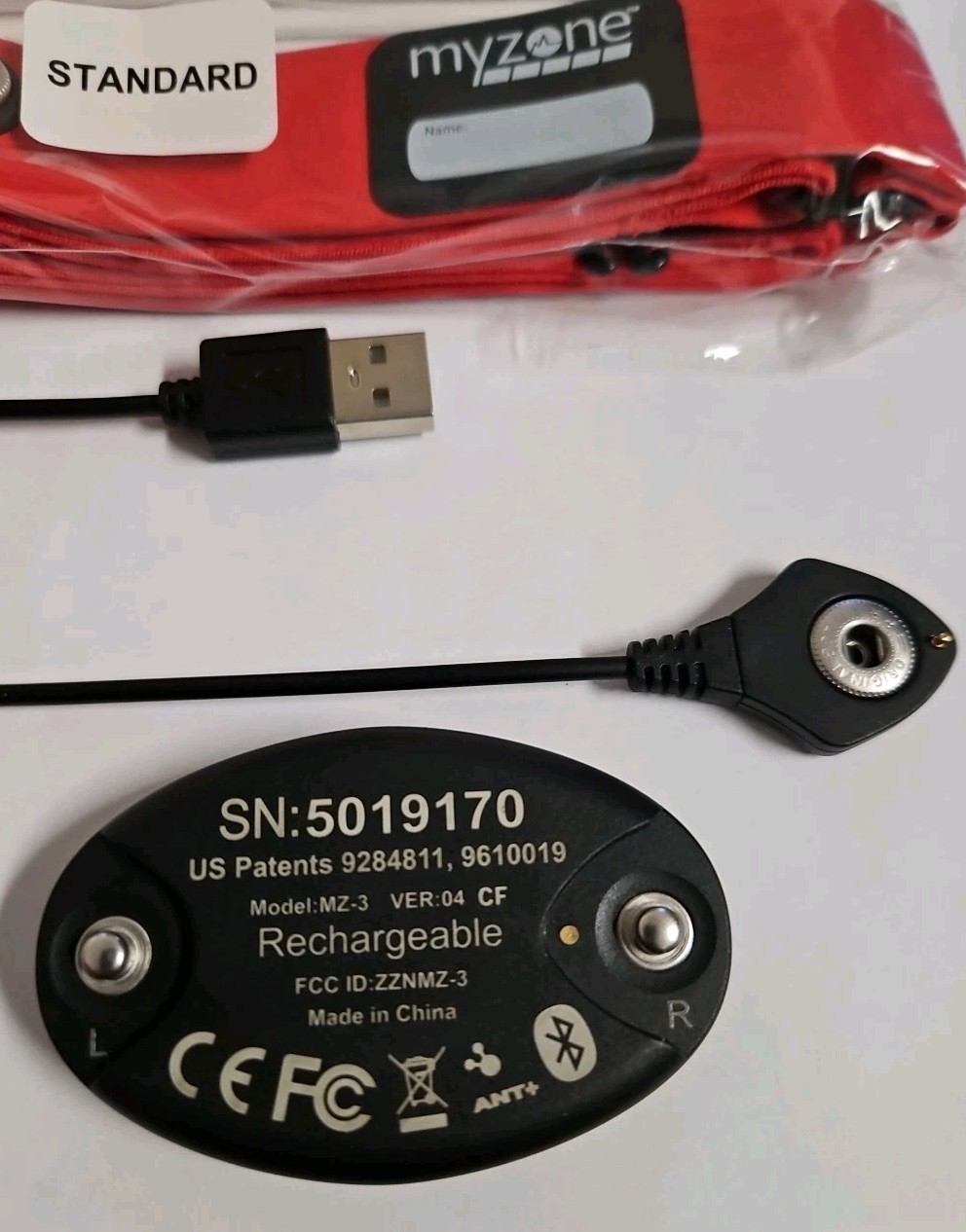 MyZone MZ-3 Heart Rate Exercise Monitor CrossFit training, Fitness Chest Strap