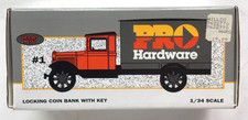 Ertl 3632 Pro Hardware 1931 Hawkeye Truck Locking Coin Bank 1/34 Scale 1993 MIB
