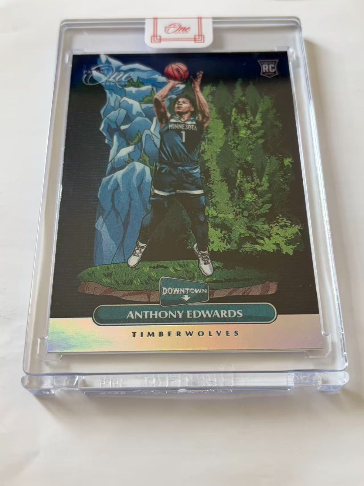 2020-21 Panini One and One Anthony Edwards Downtown RC