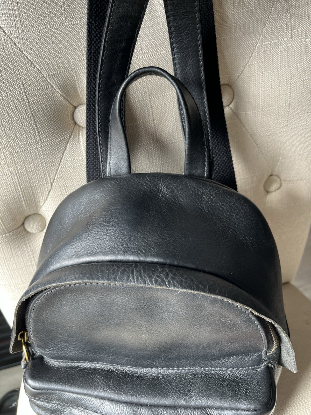 Madewell The Lorimer Mini Leather Backpack Black … - image 3