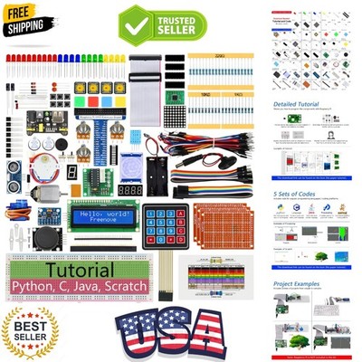Ultimate Starter Kit for Raspberry Pi 5 4 B 3 B+ 400 Zero 2 W, 962-Page Detai...