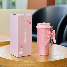 Starbucks 2026 Chinese Valentines Day Gifts Heart Rhinestone Tumbler with Charm