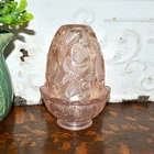 Fenton Pink Iridescent Strawberry Fairy Lamp Candleholder