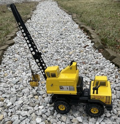 Vintage 1980s Tonka Turbo Diesel XMB 975 Clam Bucket Crane Truck