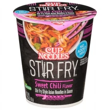 (6 packs) Nissin Foods Cup Noodles Fried Ramen, Sweet and Spicy Flavor
