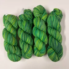 VTG KOIGU KPPPM YARN 4 Skeins - Shads of Green  175 yds ea 100% Merino