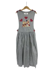 The Briar Patch Pinafore Apron Cottage Bear Patterned Dress Teacher Womens 12