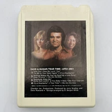Dave & Sugar - Tear Time - Restored 8 Track Tape - New Pad and Splice