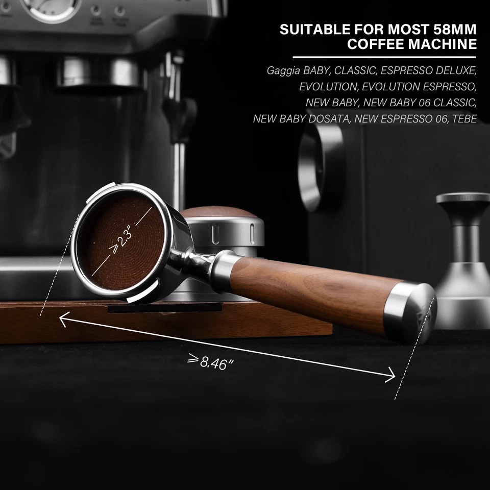 Portafiltro CrossCreek 58mm espresso sem fundo com 2 orelhas | Compatível com La Marzocco - Imagem 4 de 4