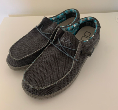Hey Dude Wally Soxs Charcoal Men\'s 8 Hey Dude Mens Wally Eco Sox Charcoal Knit | Mercari main image 4