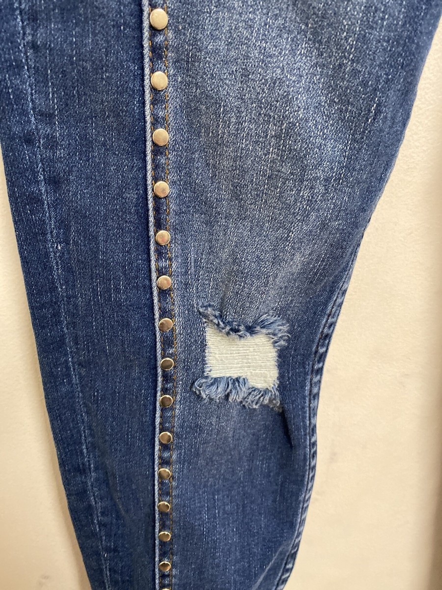 【新品】ZARA 140cm NEW ZARA Girl KIDS Blue STUDDED SKINNY JEANS Size 10 140cm