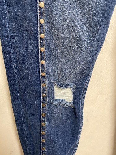 NEW ZARA Girl KIDS Blue STUDDED SKINNY JEANS Size 10 140cm Comfortable 2501 - Picture 4 of 6