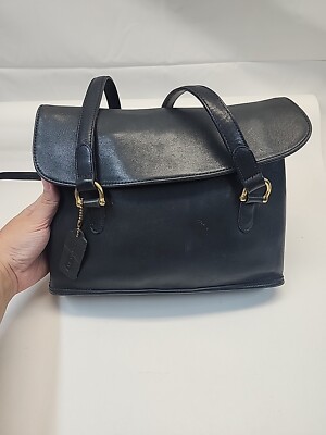 COACH レザー バッグ L7B-9808 Vintage Coach Leather Pocketbook Equestrian Flap Shopper Bag